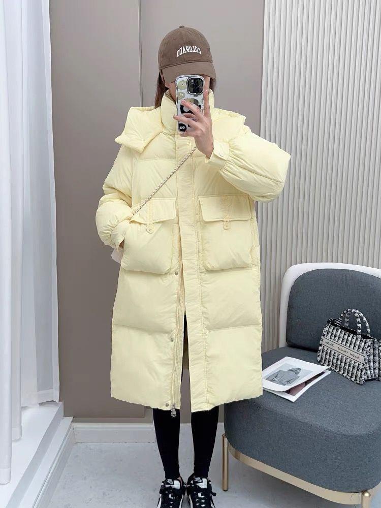 Plain Hooded Midi Puffer Jacket Product Image