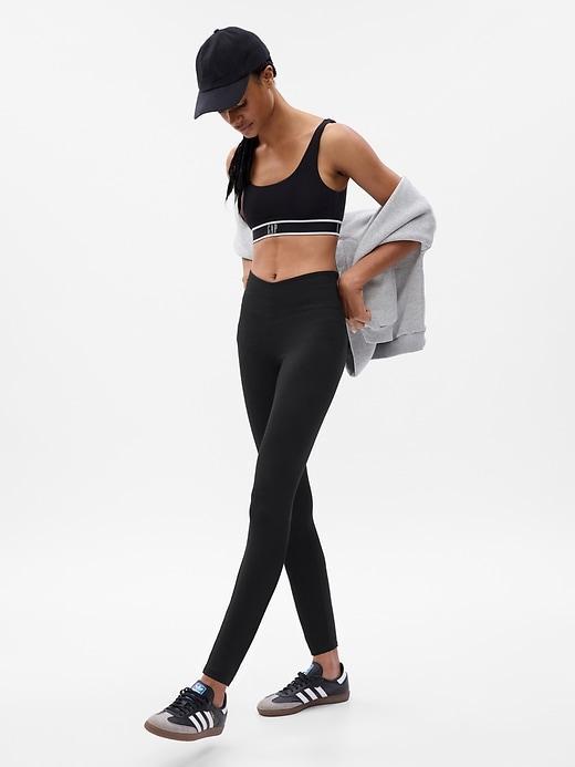 GapFit Brushed Tech Jersey Leggings Product Image