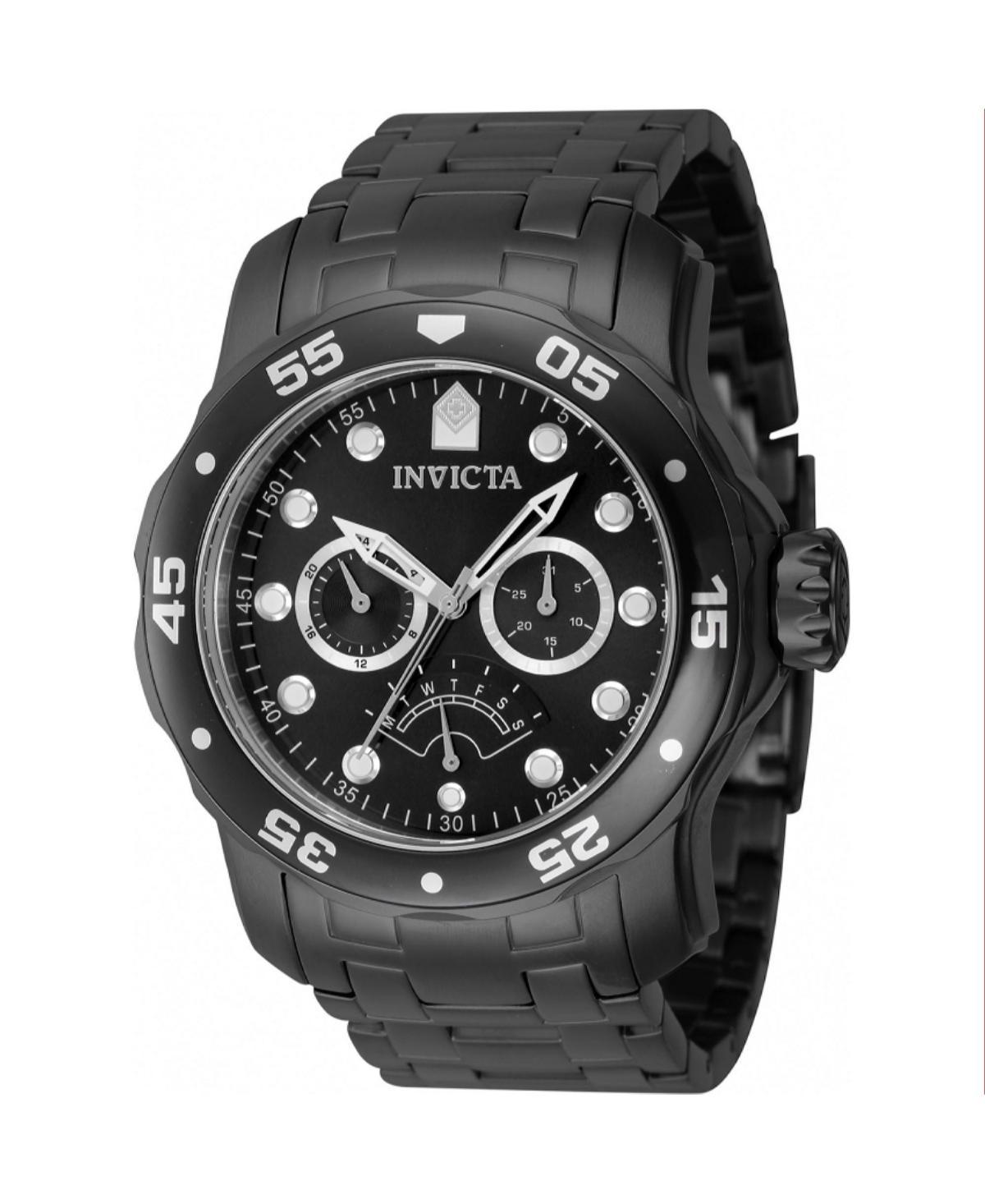 Invicta Mens 47000 Pro Diver Quartz Chronograph Black Dial Watch - Black Product Image