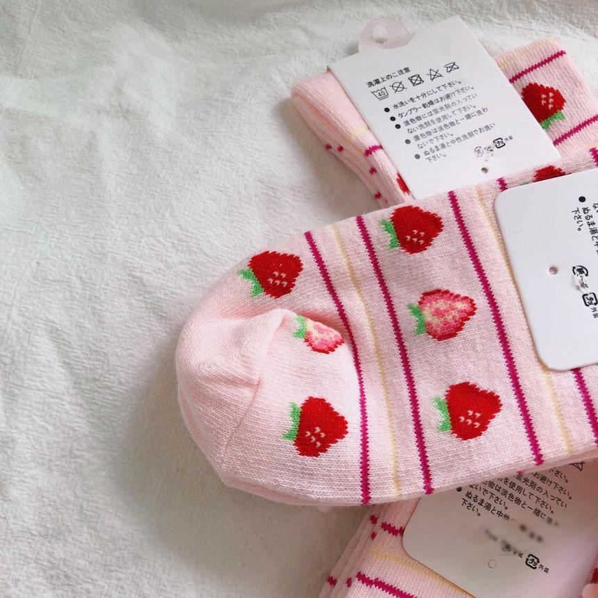 Strawberry Patterned Socks Product Image