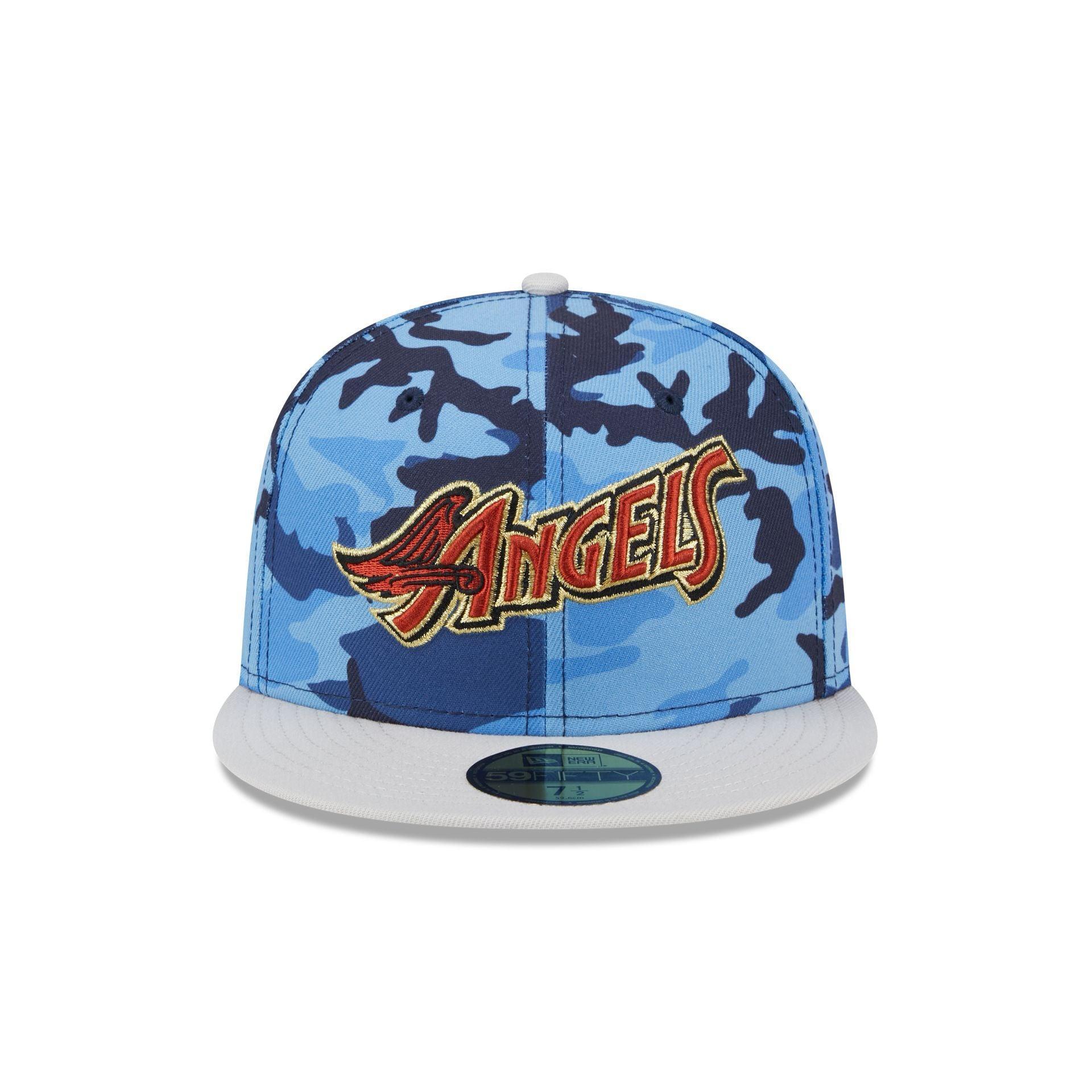 Los Angeles Angels Blue Camo 59FIFTY Fitted Hat Male Product Image