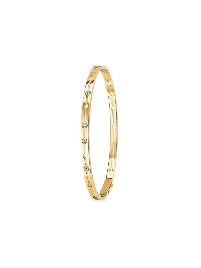 Womens Pulse 18K Gold & 0.135 TCW Diamond Bangle Product Image