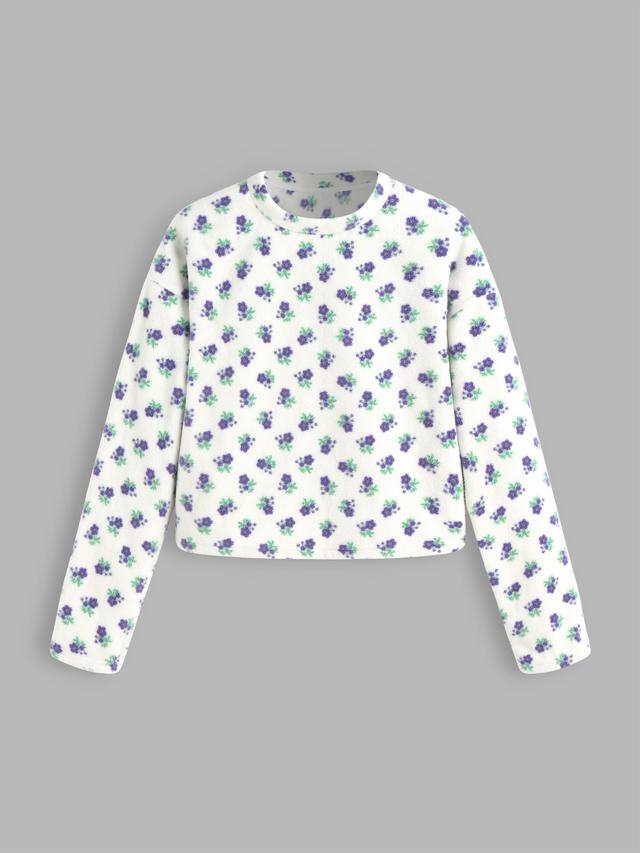 Floral Long Sleeve Loungewear Top Product Image