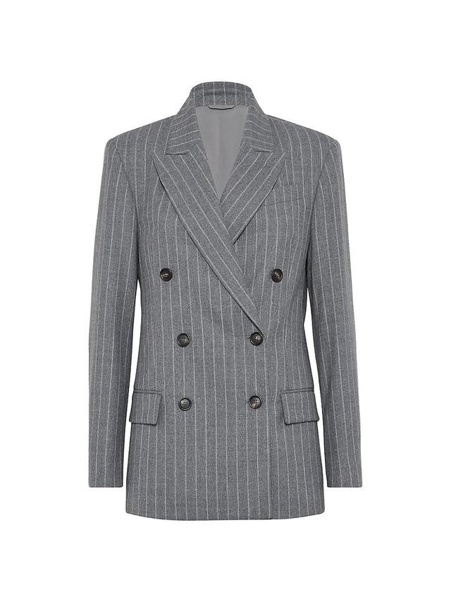 Womens Virgin Wool Moulin Chalk Stripe Blazer Product Image