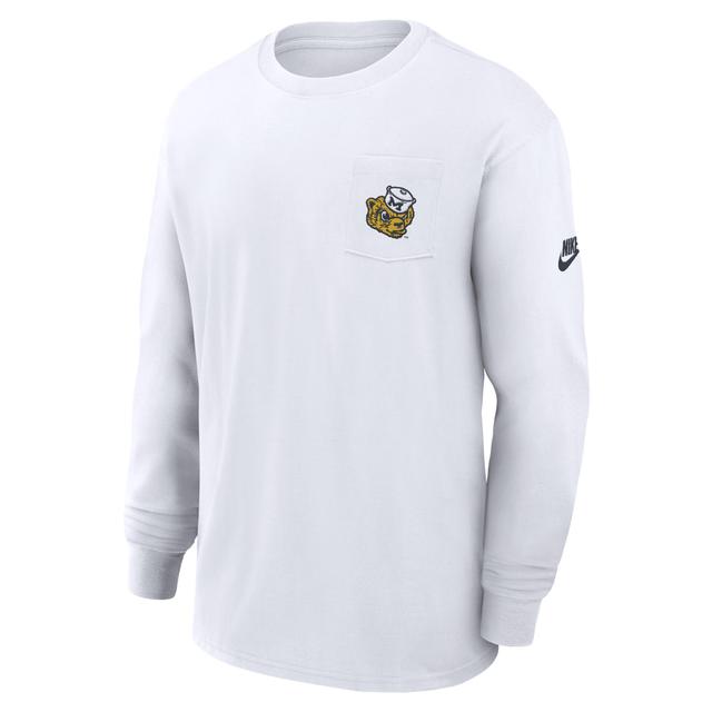 Michigan Wolverines Legacy Max90 Pocket Nike Men's College Long-Sleeve T-Shirt Product Image