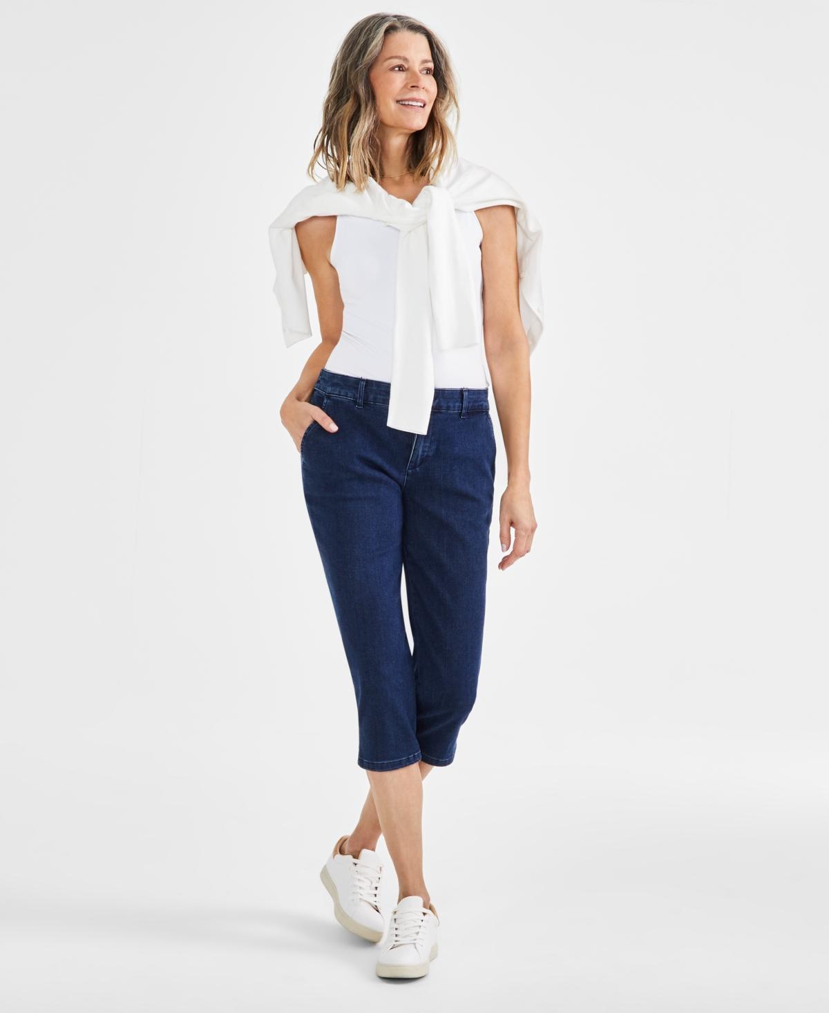 Style & Co Womens Mid-Rise Comfort Waist Capri Pants, Created for Macys product image