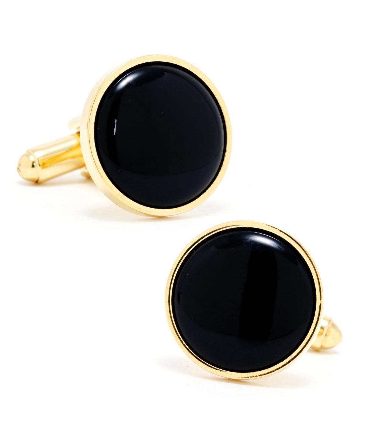 Gold and Onyx Cuff Links, Multicolor Product Image