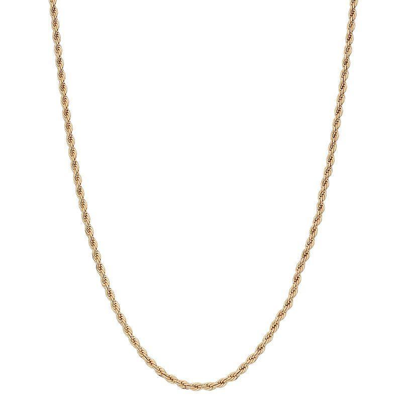 Rope Chain Necklace, Womens, Gold Product Image