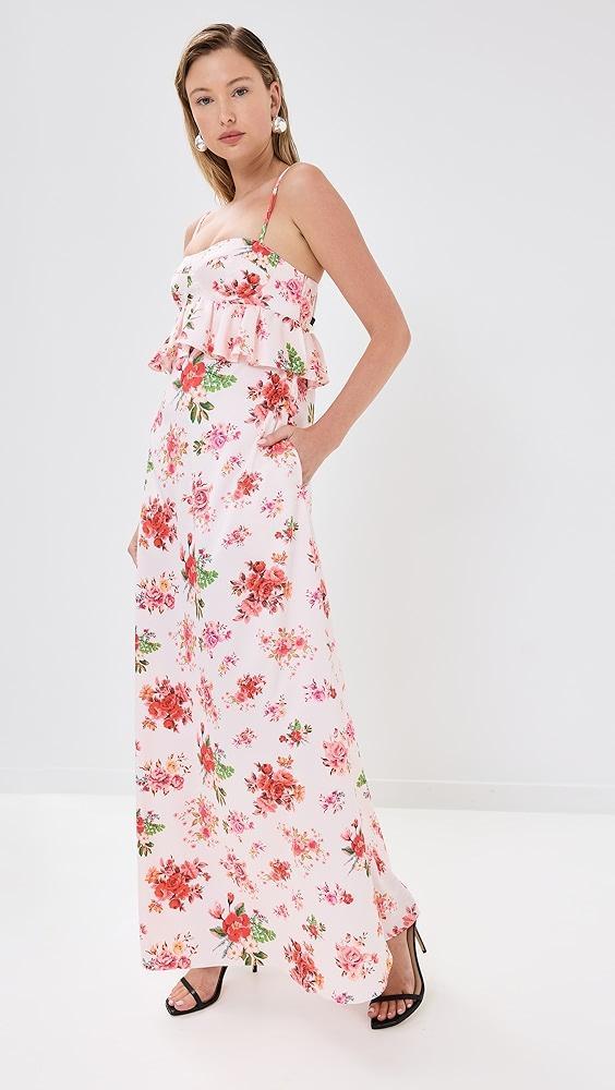 Kika Vargas Scarlet Dress Pink Rose Silk | Shopbop product image