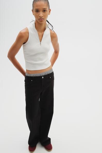 Low-waist Twill Pants Product Image