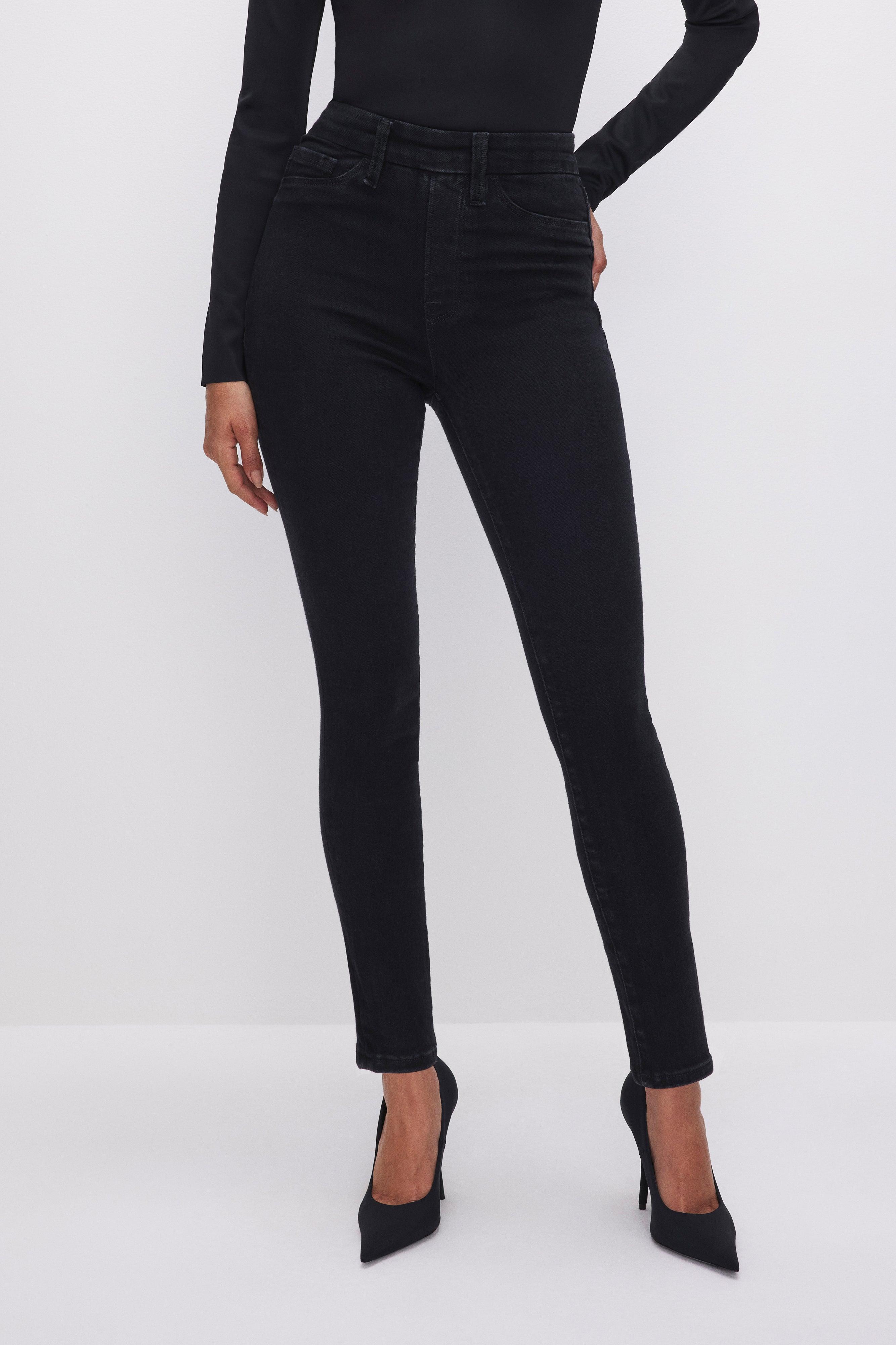 POWER STRETCH PULL-ON SKINNY JEANS | BLACK001 Product Image