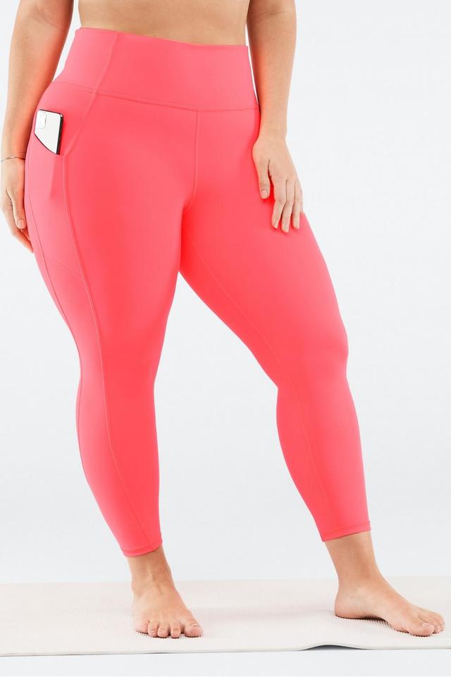 Fabletics Oasis High-Waisted 7/8 Legging Womens pink plus Size 4X Product Image