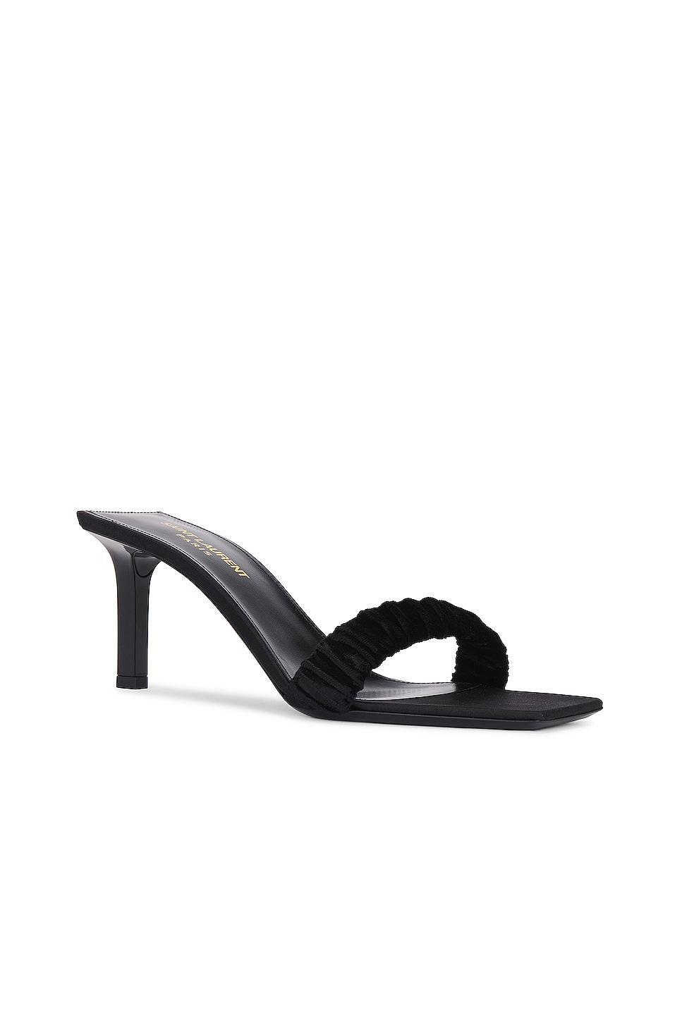 Saint Laurent Pam Mule Sandal in Black Product Image