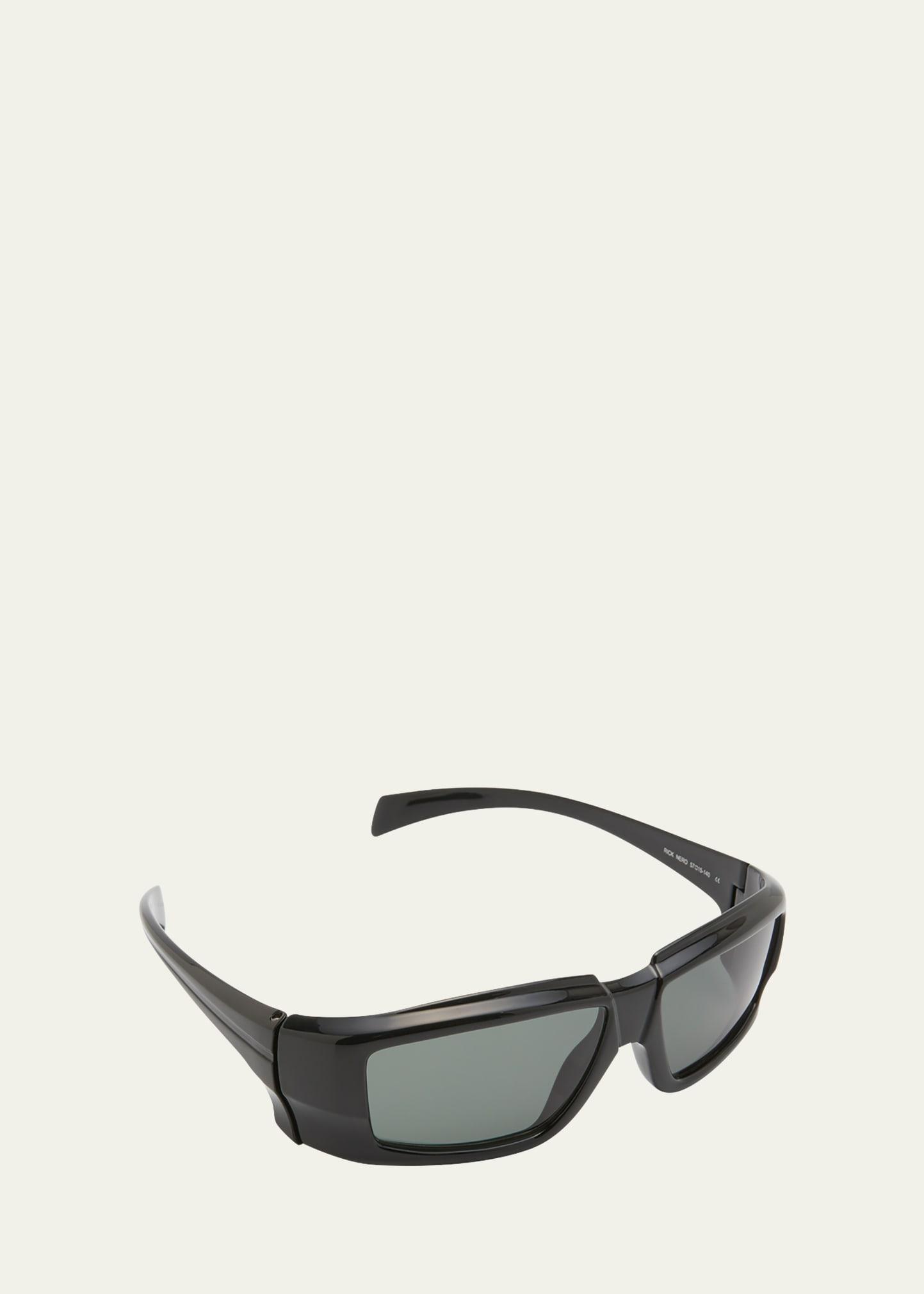 Mens 55MM Mirrored Rectangular Sunglasses Product Image