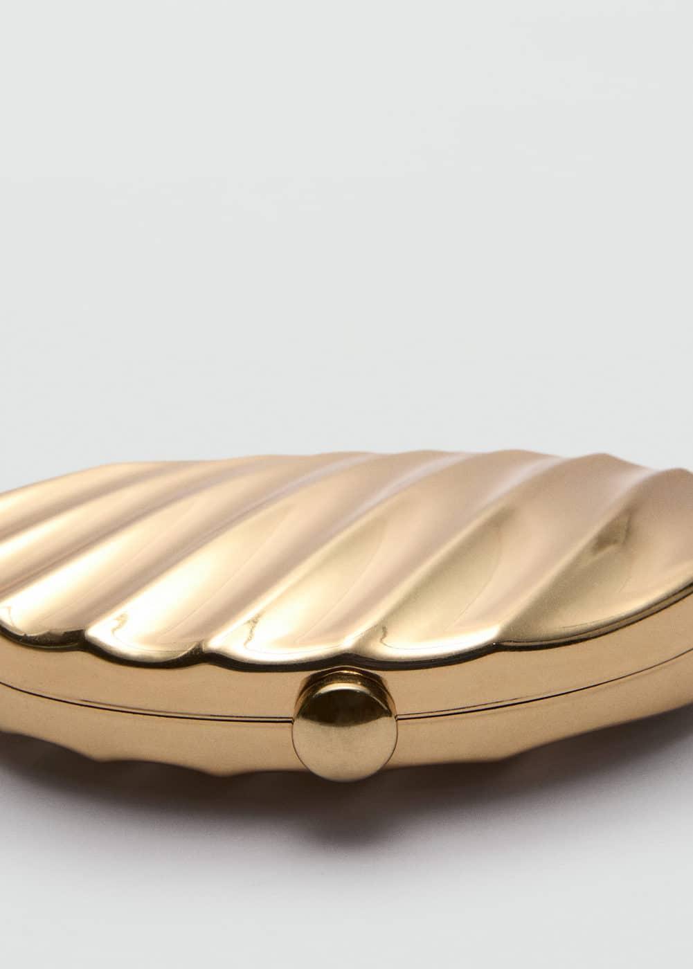 MANGO - Metallic clutch bag - One size - Women Product Image