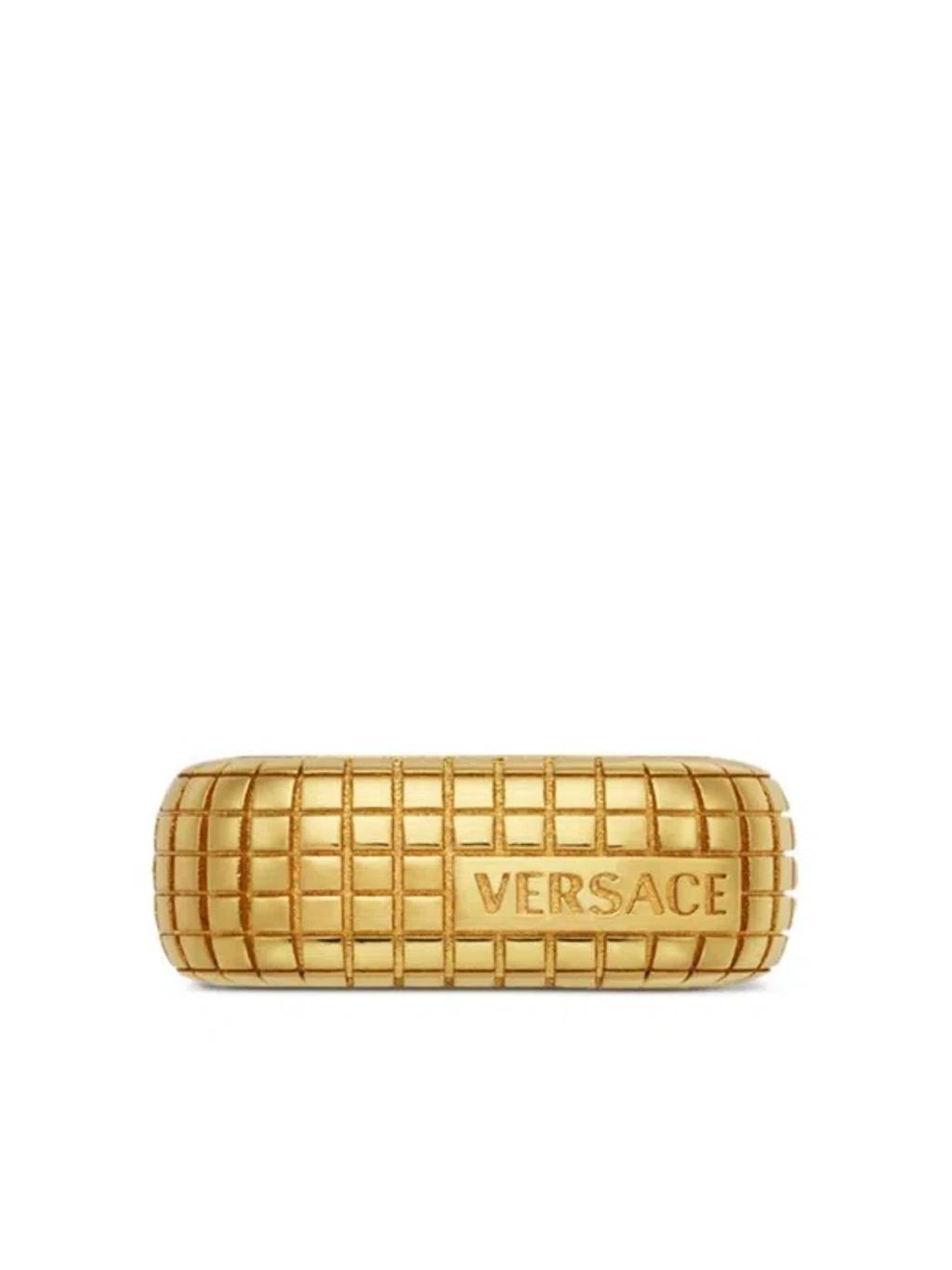 VERSACE Gold Plated Dylos Logo-engraved Ring Product Image