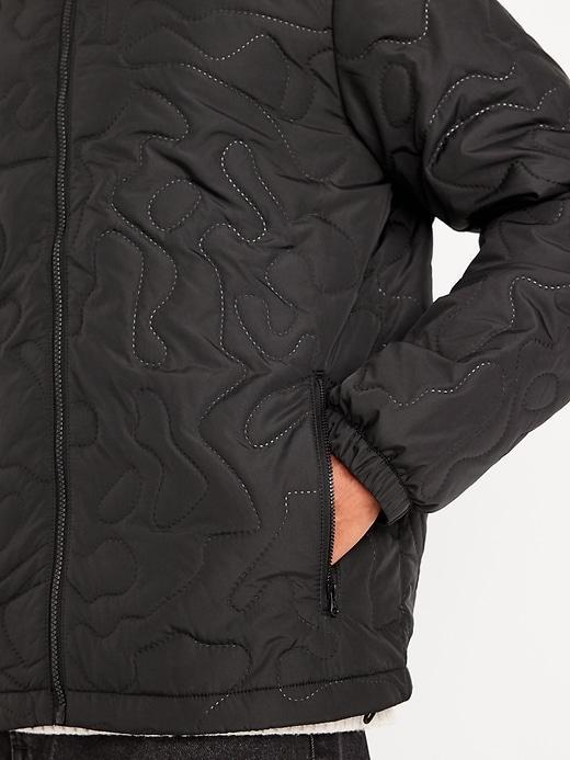 Water-Resistant Quilted Zip Jacket Product Image