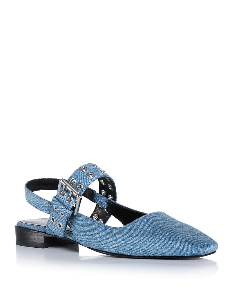 rag & bone Womens Astra Denim Slingback Flats Product Image