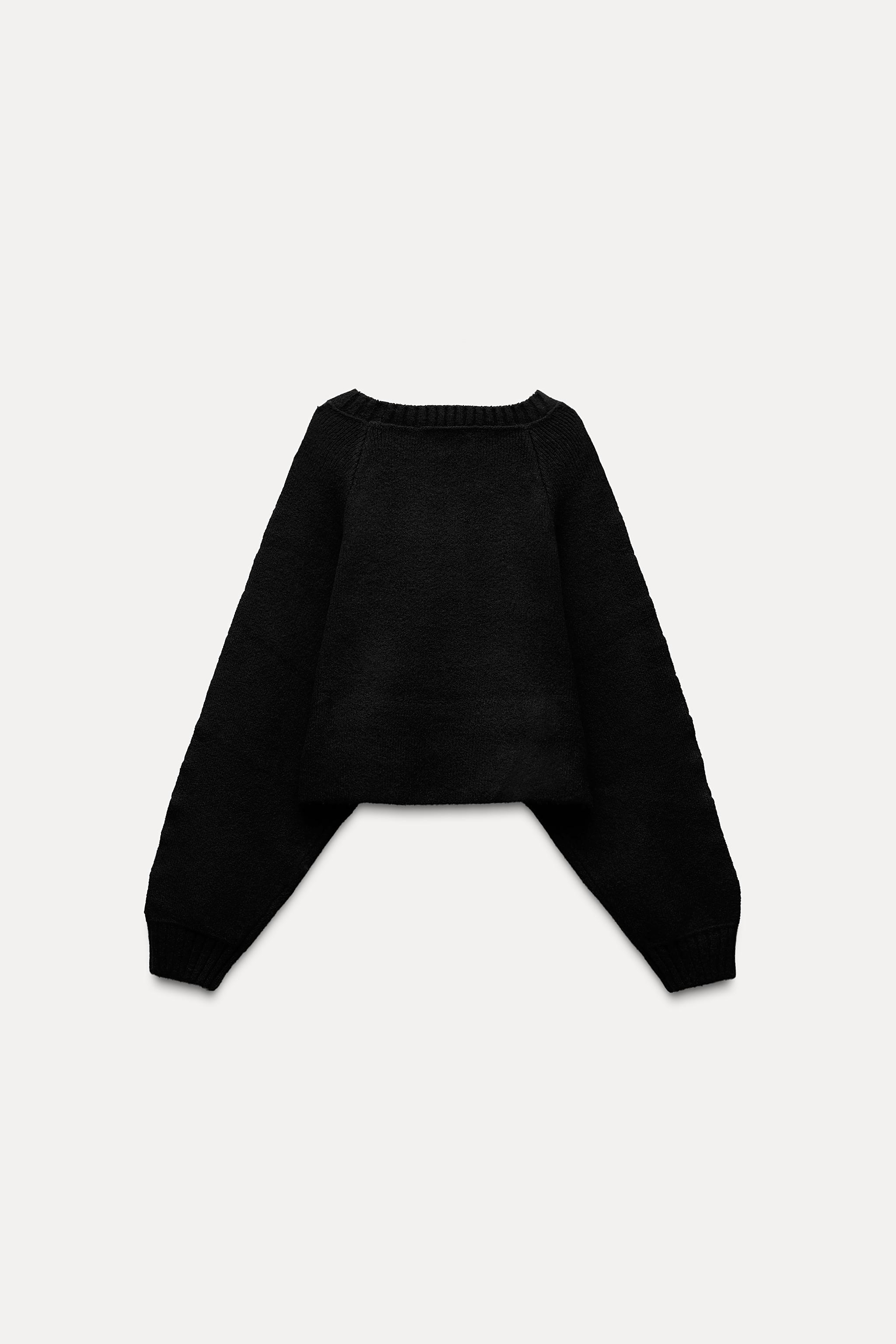 BOBBLE SLEEVE KNIT SWEATER Product Image