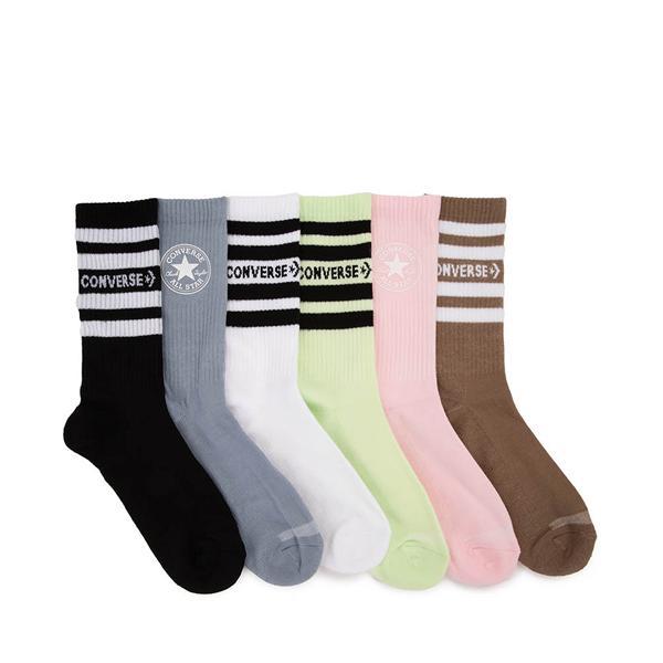 Womens Converse Pastel Crew Socks 6 Pack - Multicolor Product Image