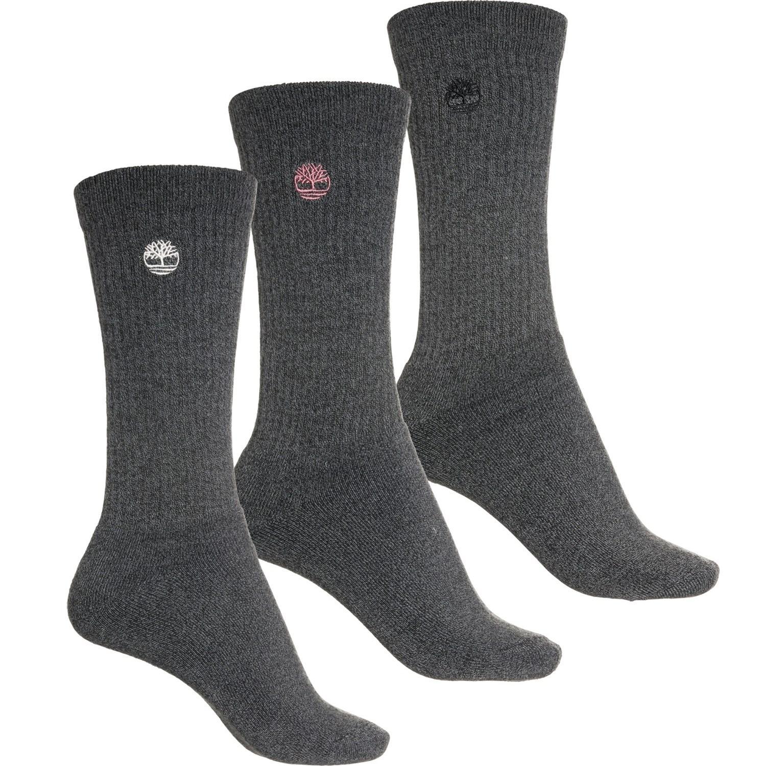 Timberland Ribbed Marled Full-Cushion Boot Socks - 3-Pack, Mid-Calf (For Women) Product Image