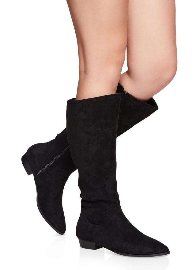 Womens Pointed Toe Knee High Boots Product Image