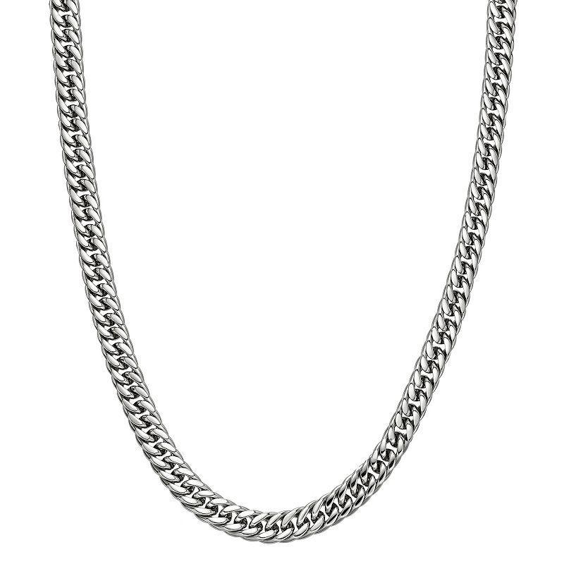 Mens LYNX Stainless Steel 9 mm Gourmet Chain Necklace Gold Tone Product Image