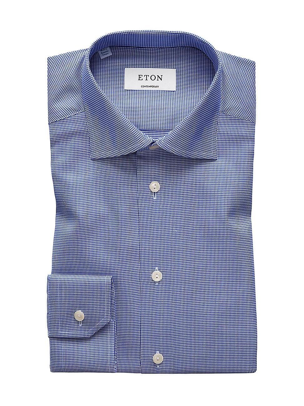 Mens Contemporary-Fit Houdstooth Dress Shirt Product Image