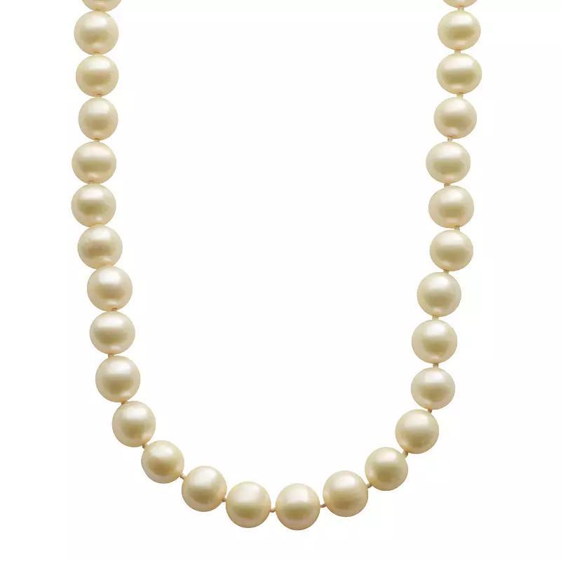 PearLustre by Imperial Dyed Freshwater Cultured Pearl Sterling Silver Necklace, Womens Light Yellow Product Image