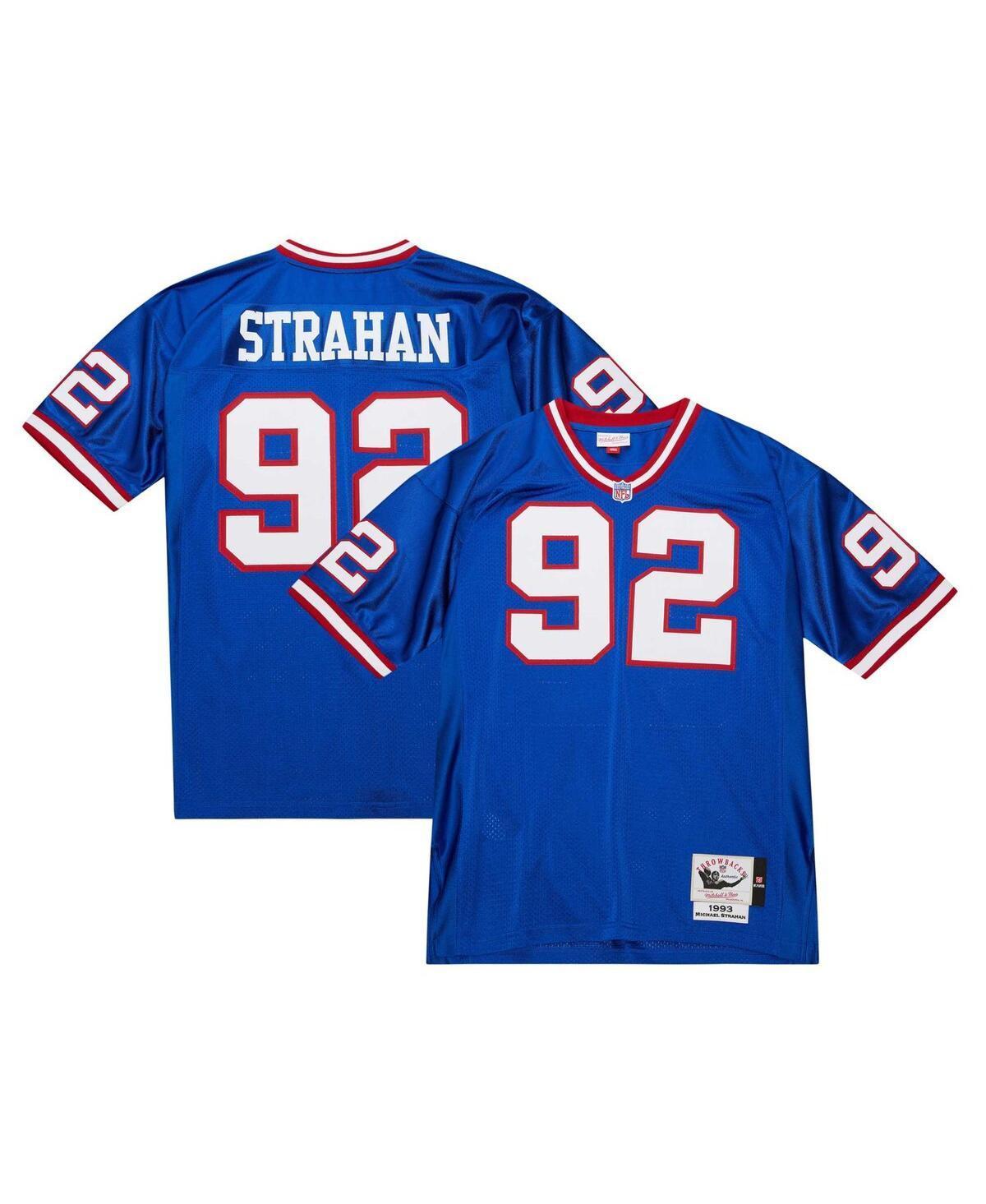 Mens Mitchell & Ness Michael Strahan Royal New York Giants 2004 Authentic Throwback Retired Player Jersey Product Image