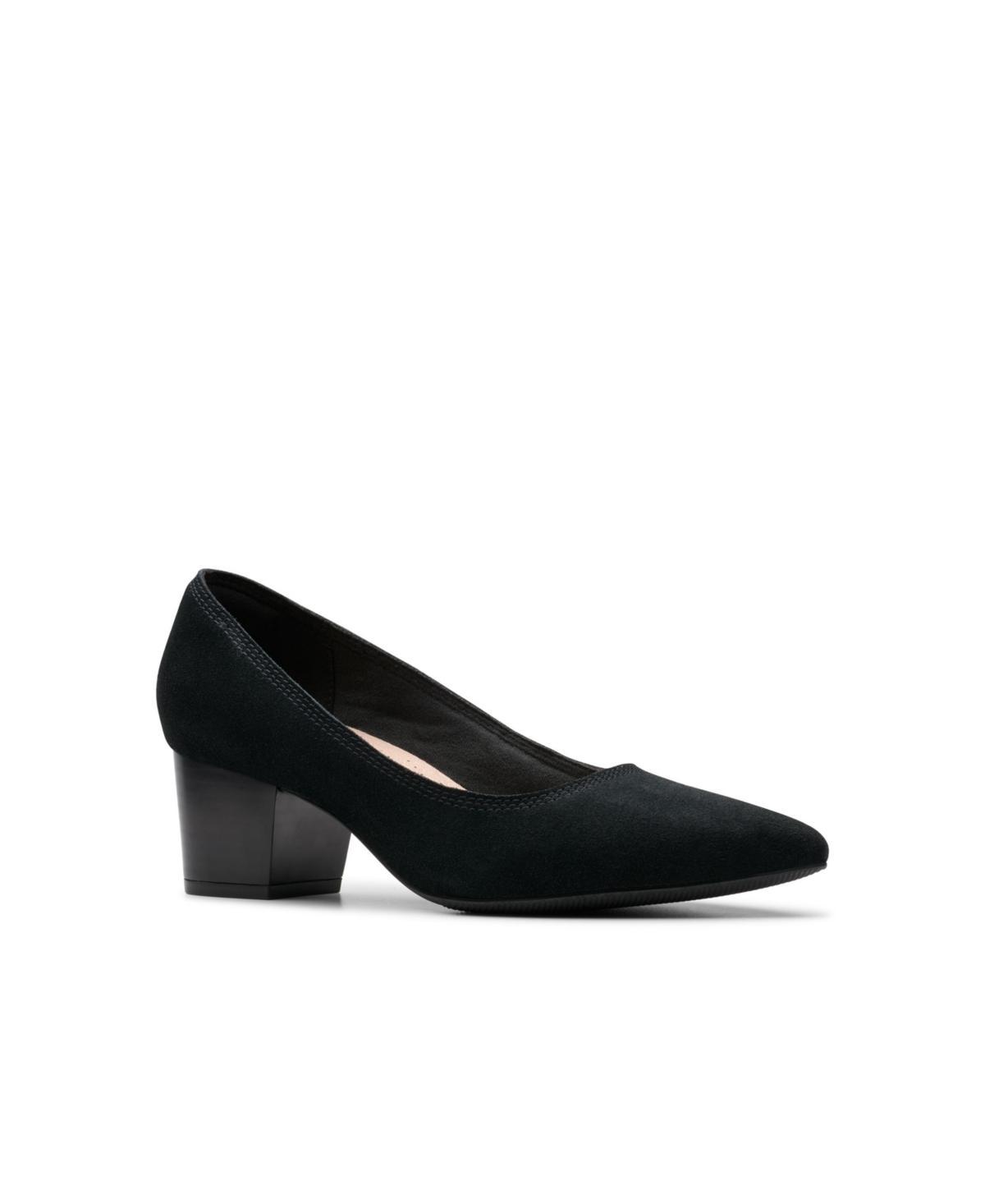 Clarks Ellanie Hope Womens Leather Block Heel Pumps Product Image