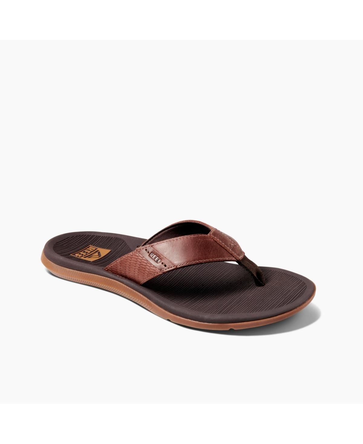 Reef Men's Santa Ana LE Sandals  - Black/Tan - Size: 11 Product Image