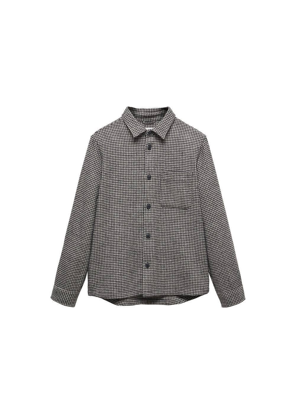 MANGO MAN - Houndstooth overshirt blackMen Product Image