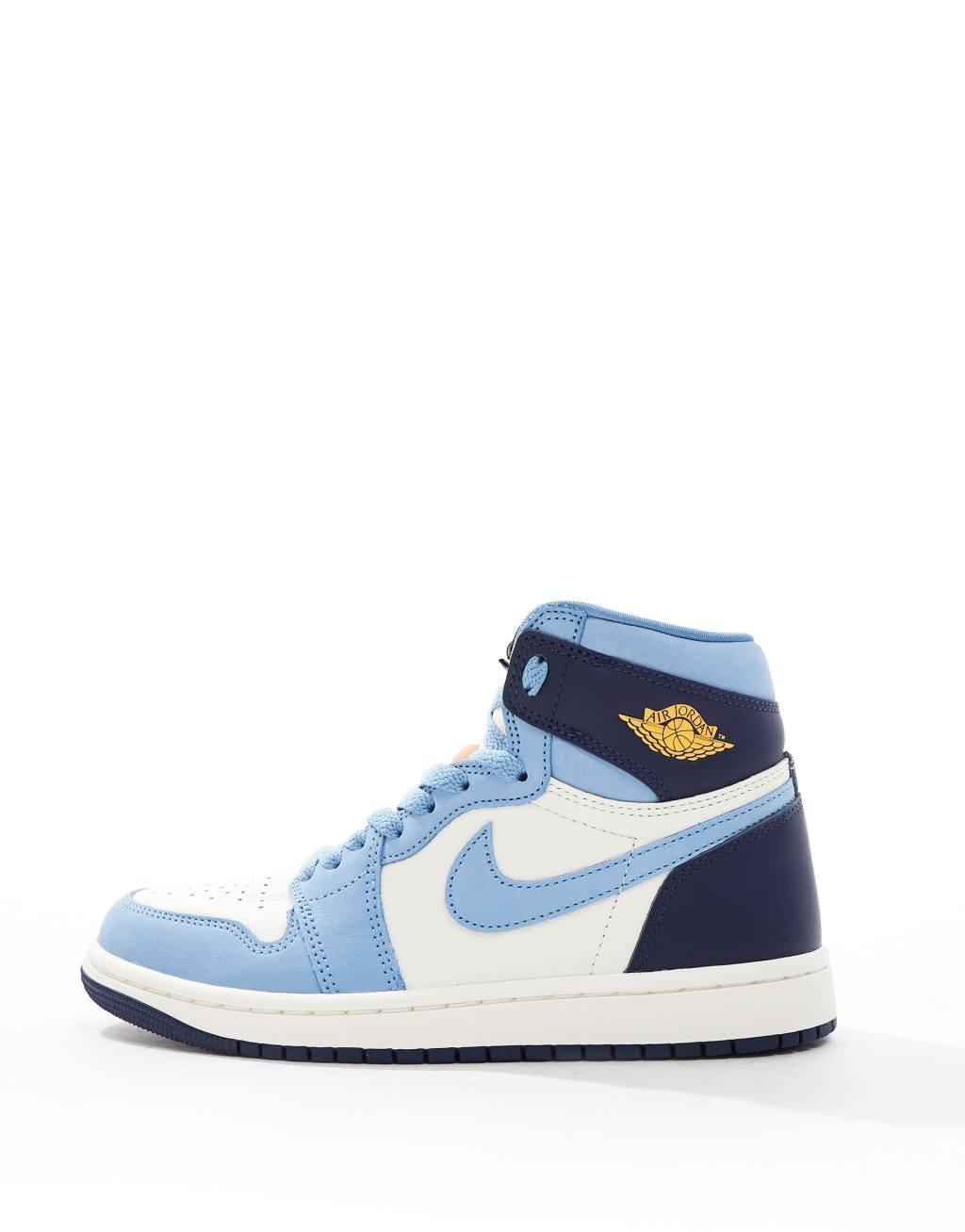 Nike Air Jordan 1 high sneakers in blue  Product Image