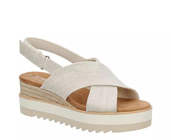 Toms Womens Diana Crossover Platform Wedge Sandals Product Image