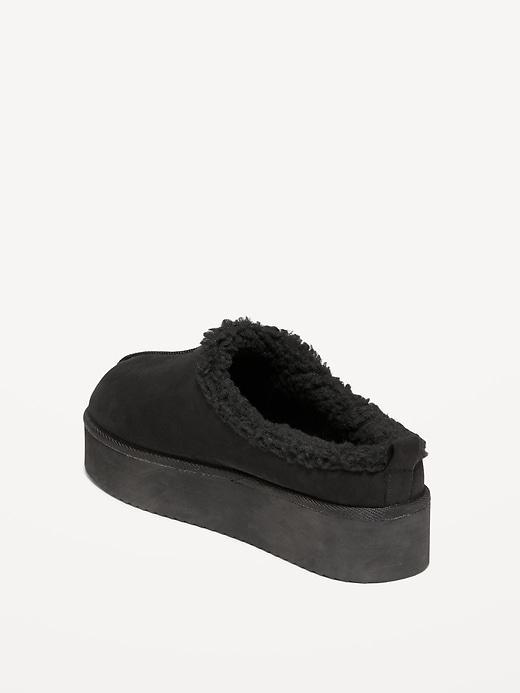 Sherpa-Lined Platform Slippers Product Image