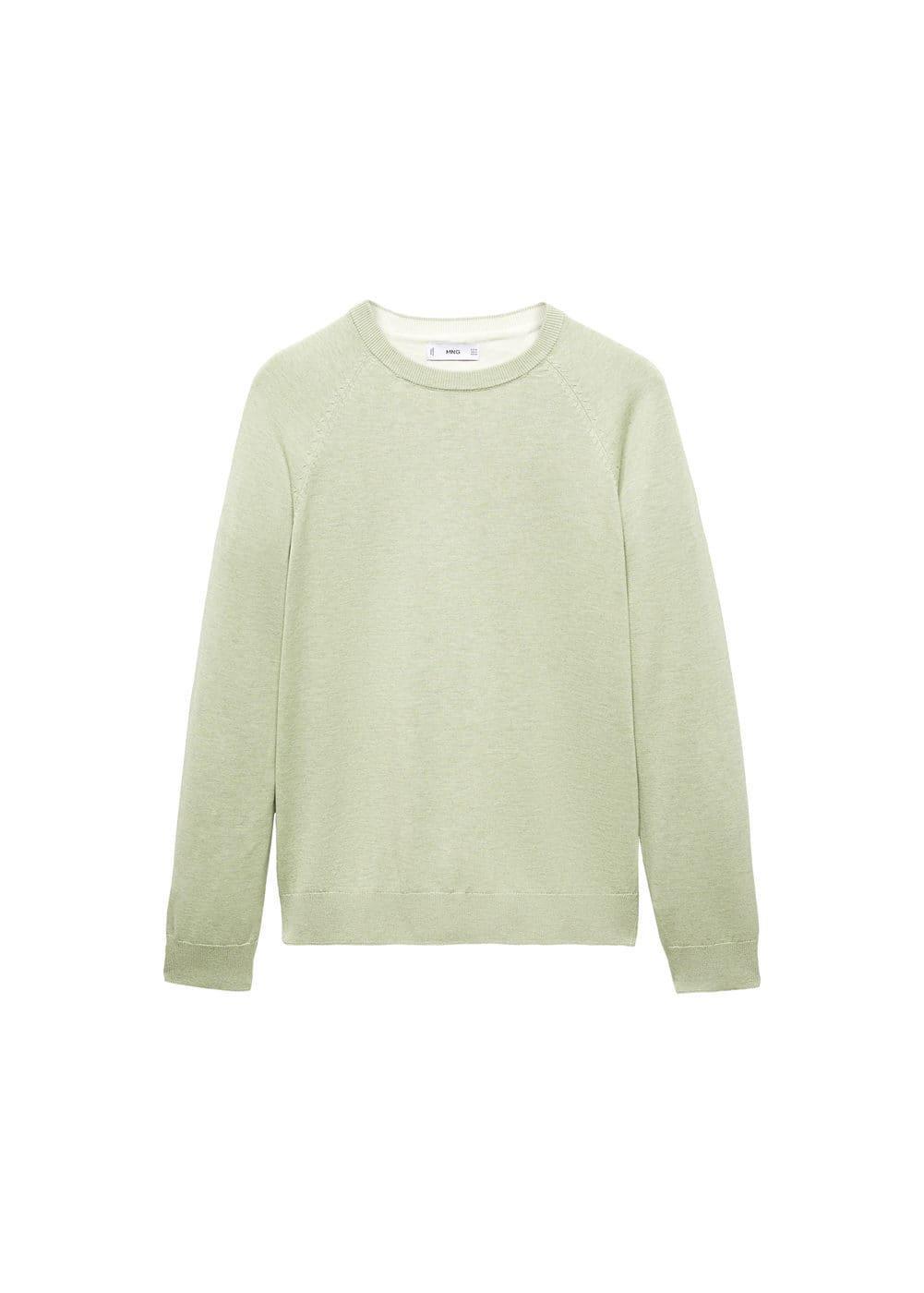 MANGO MAN - Fine-knit cotton sweater pastel greenMen Product Image