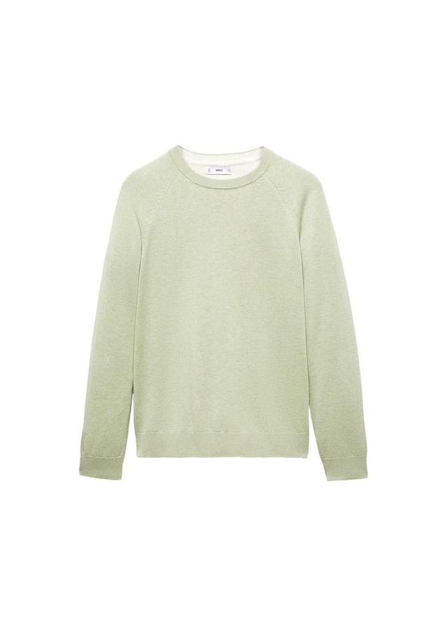 MANGO MAN - Fine-knit cotton sweater pastel greenMen Product Image