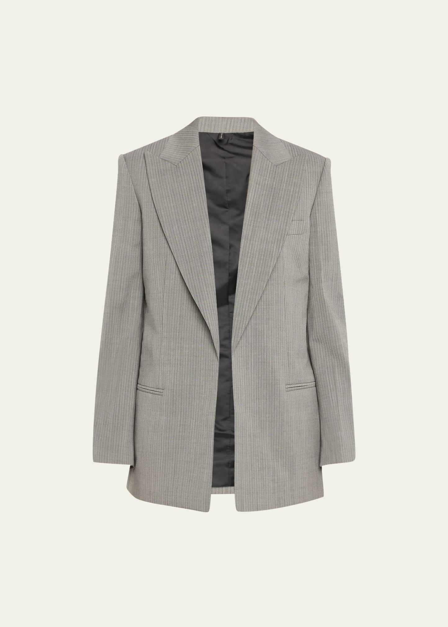 Herringbone Peak-Lapel Blazer Product Image