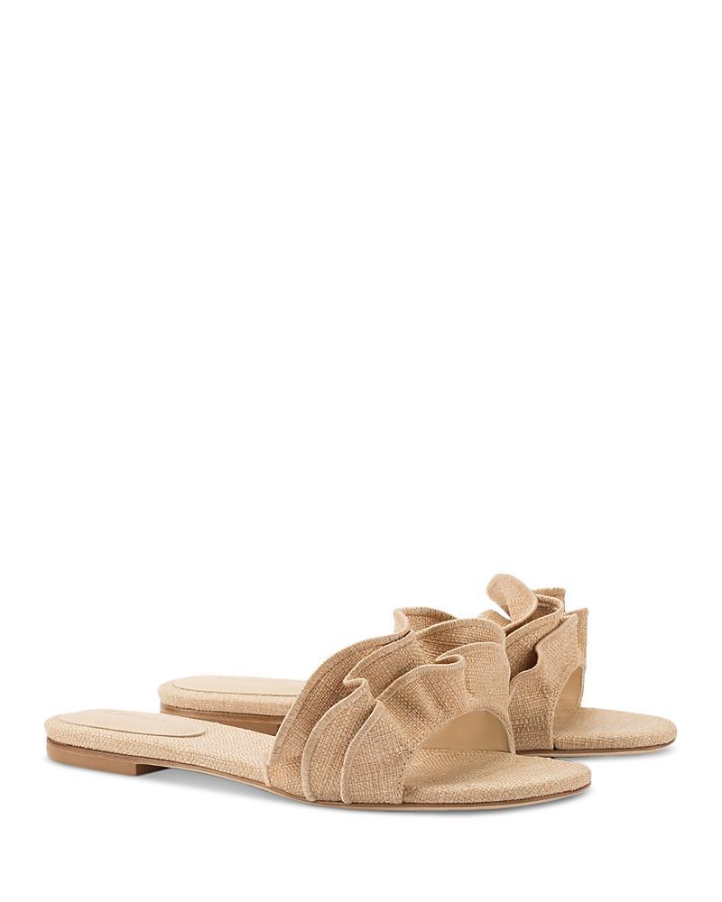 Larroud Ivy Ruffle Raffia Slide Sandal Product Image