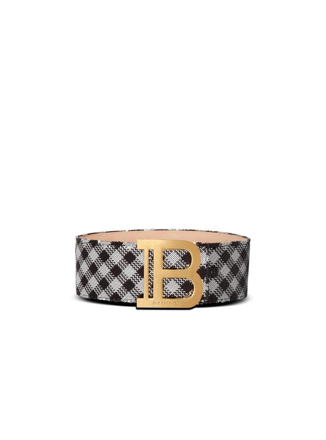 Gingham embroidered B-Belt Product Image