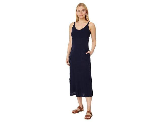 NIC+ZOE V-Neck Tank Dress (Dark Indigo) Women's Dress Product Image