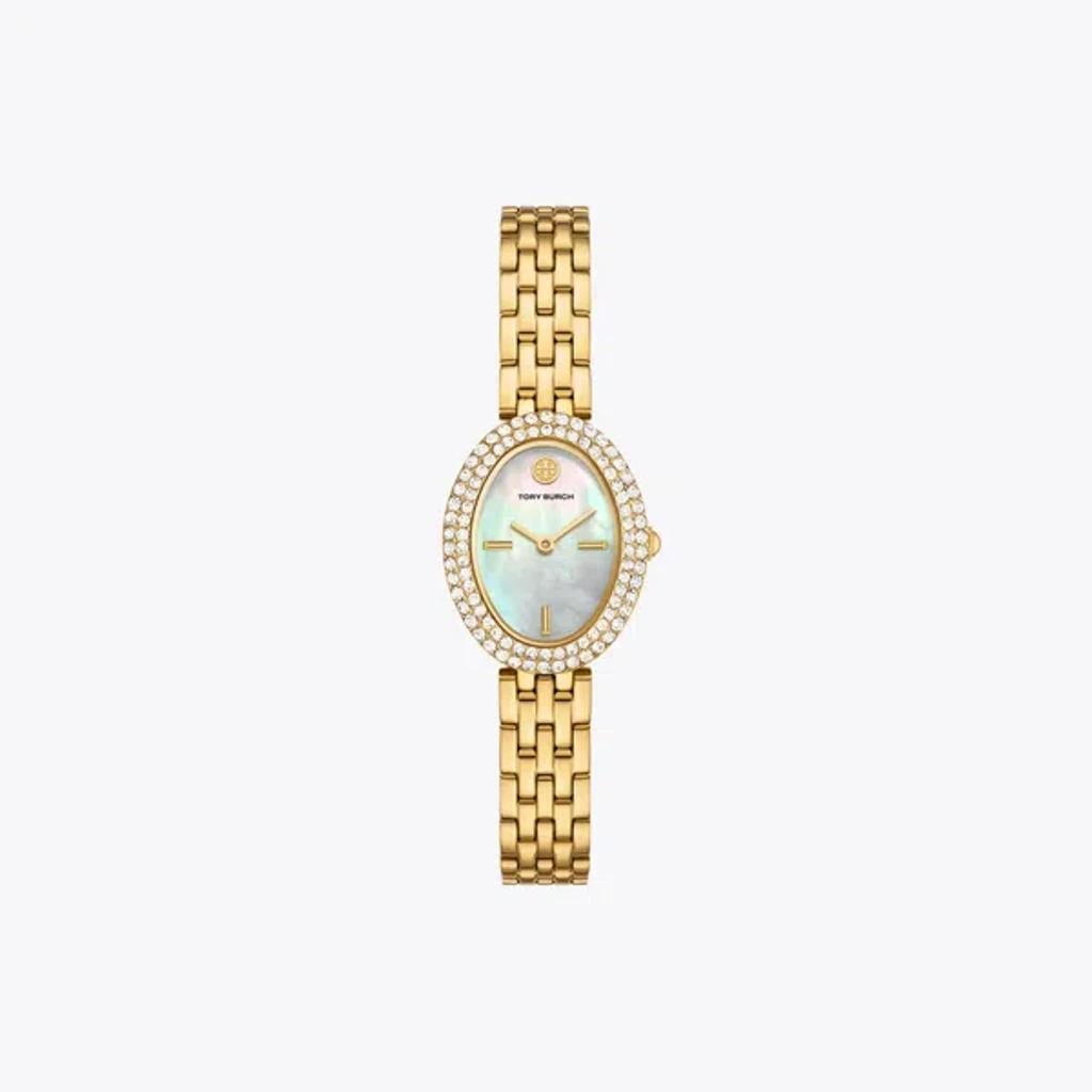 TORY BURCH Oval Watch In Gold Product Image