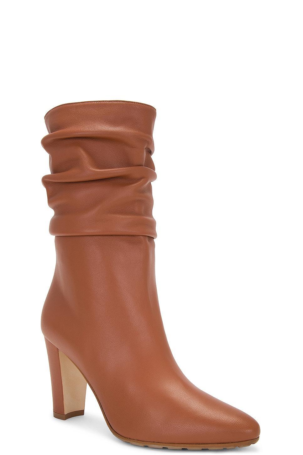 Manolo Blahnik Calasso 90 Nappa Boot in Medium Brown - Brown. Size 41 (also in 38, 39.5). Product Image