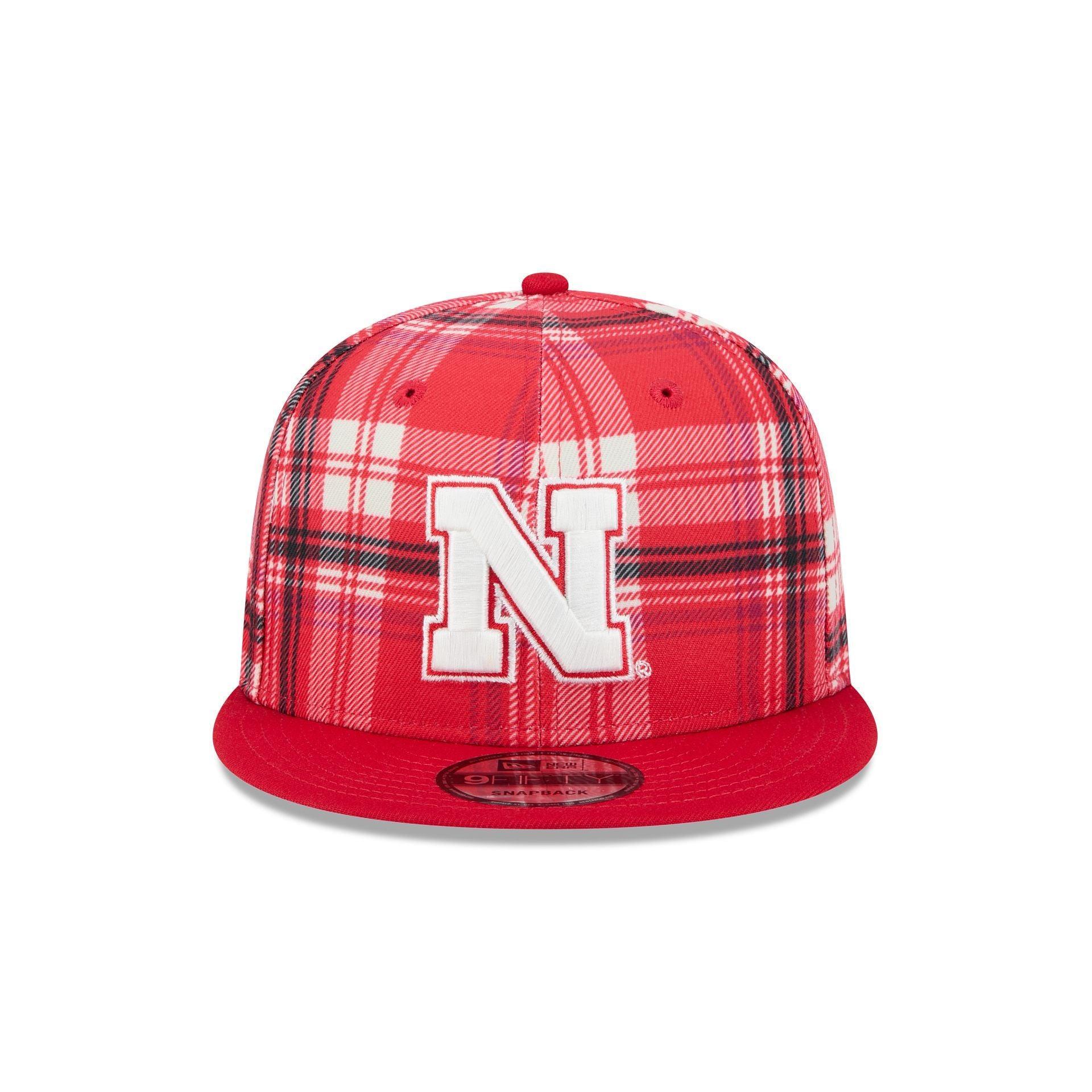 Nebraska Cornhuskers Plaid 9FIFTY Snapback Hat Male Product Image