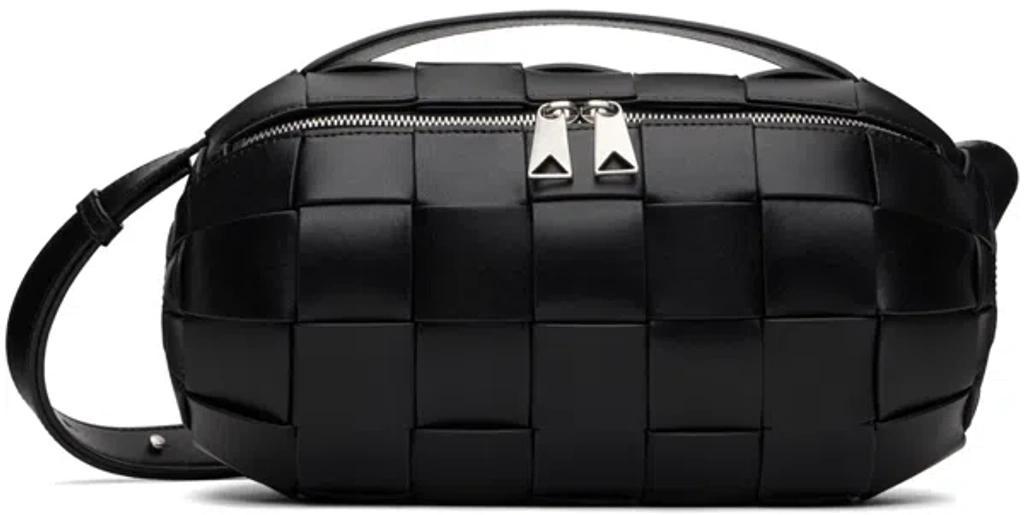 BOTTEGA VENETA Black Small Boombox Pouch In 8803-black-silver Product Image