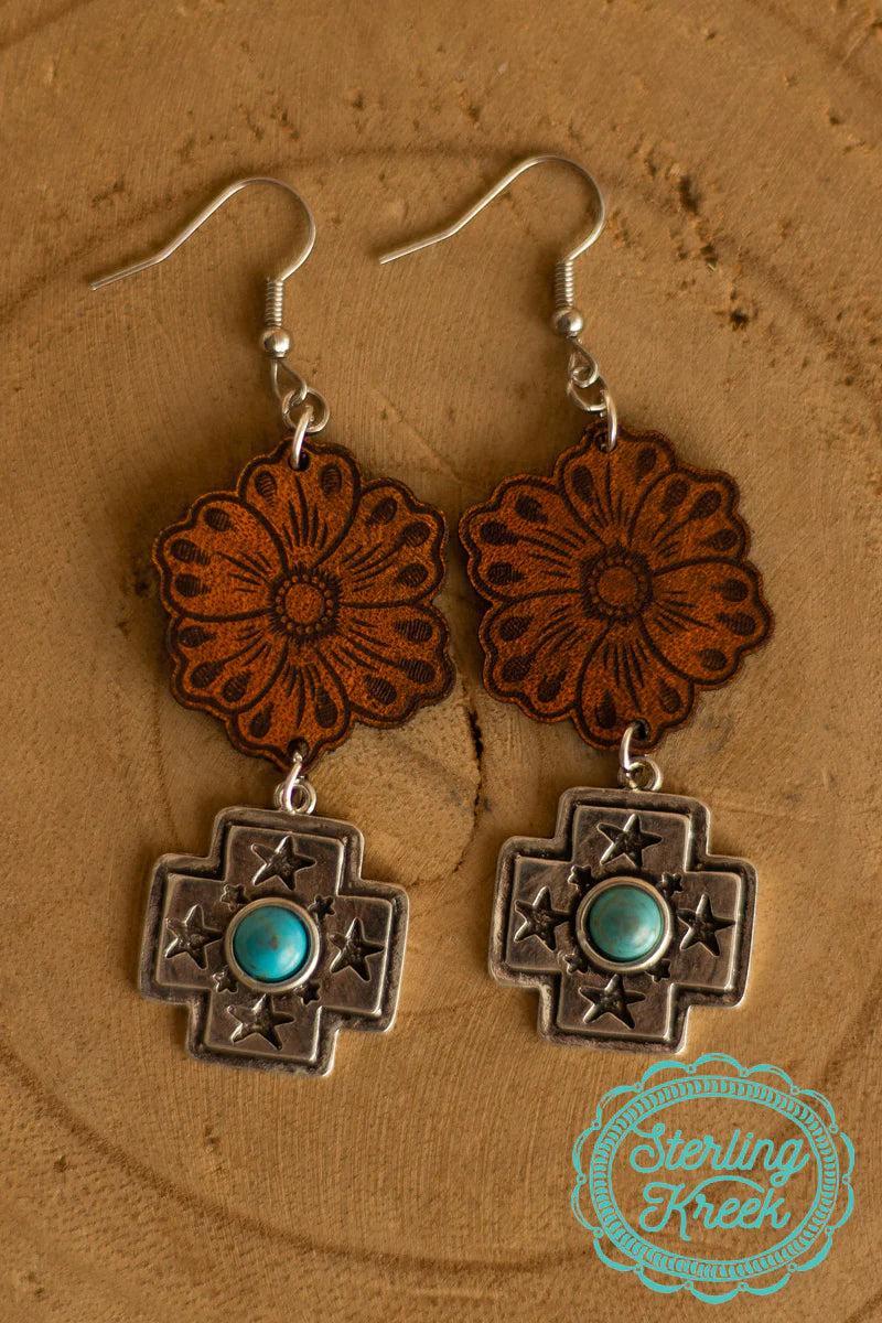 Texas Tooled Earrings Product Image