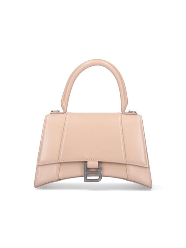 "hourglass" Handbag In Beige Product Image