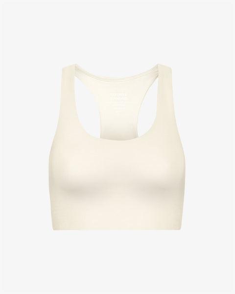 Active Cropped Bra - Ivory White Product Image