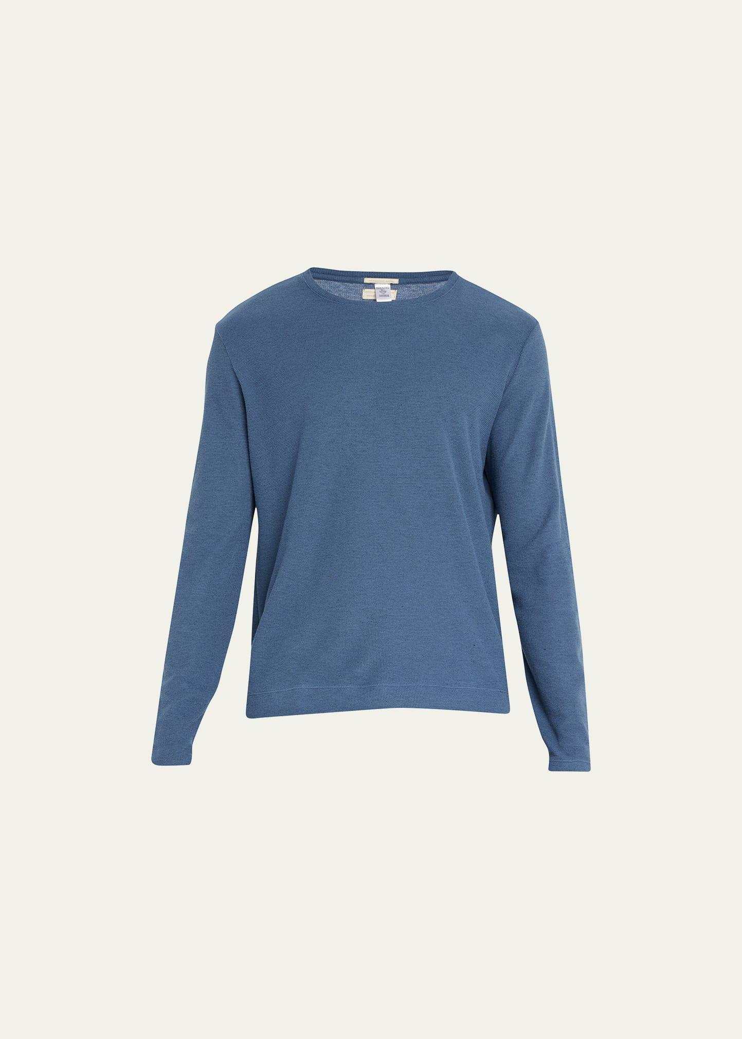 Mens Cotton-Cashmere Thermal Crewneck Sweater Product Image